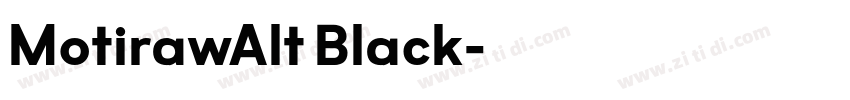 MotirawAlt Black字体转换